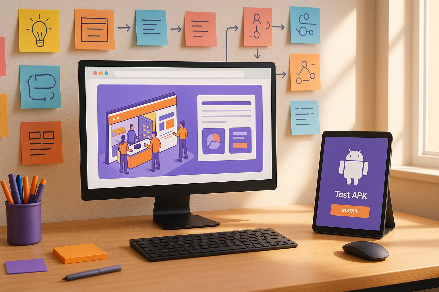 Illustration for article: Beyond the Usual: 5 Unique, Owner-Friendly Ways to Create an App (That Most Guides Won’t Tell You About) — how to create an app alternative angle