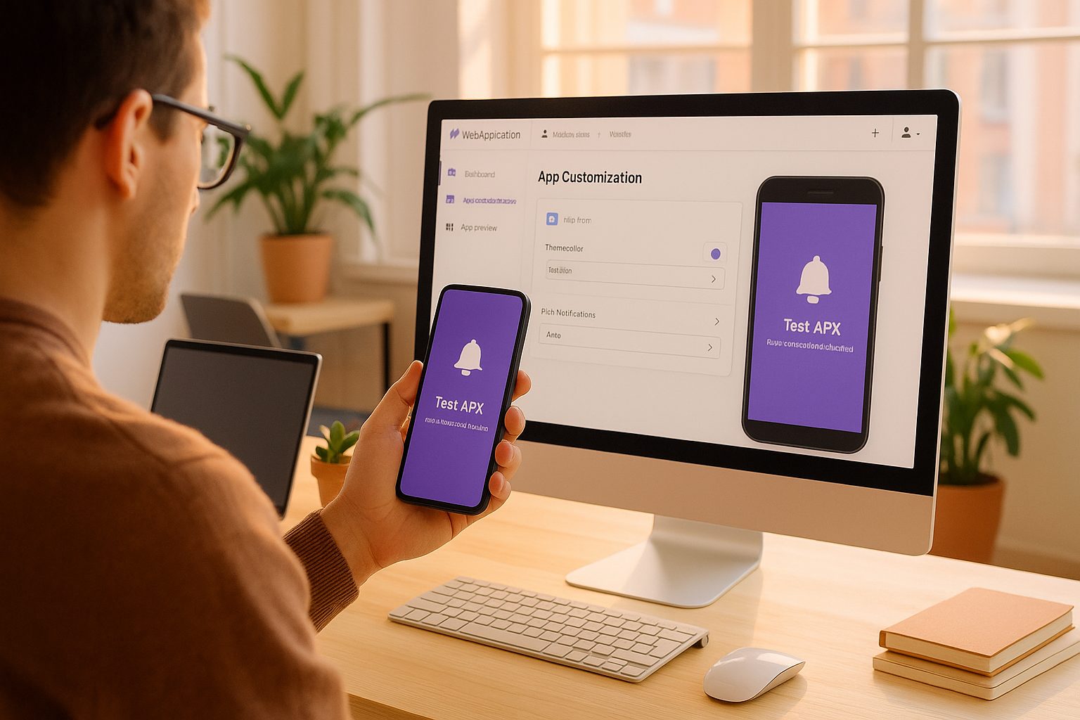 Illustration for article: Prototype, Test, and Iterate: The Owner-First Alternative Workflow to Convert Your Website Into a Mobile App (With Free Test APK and Push Notifications) — convert website to app alternative angle