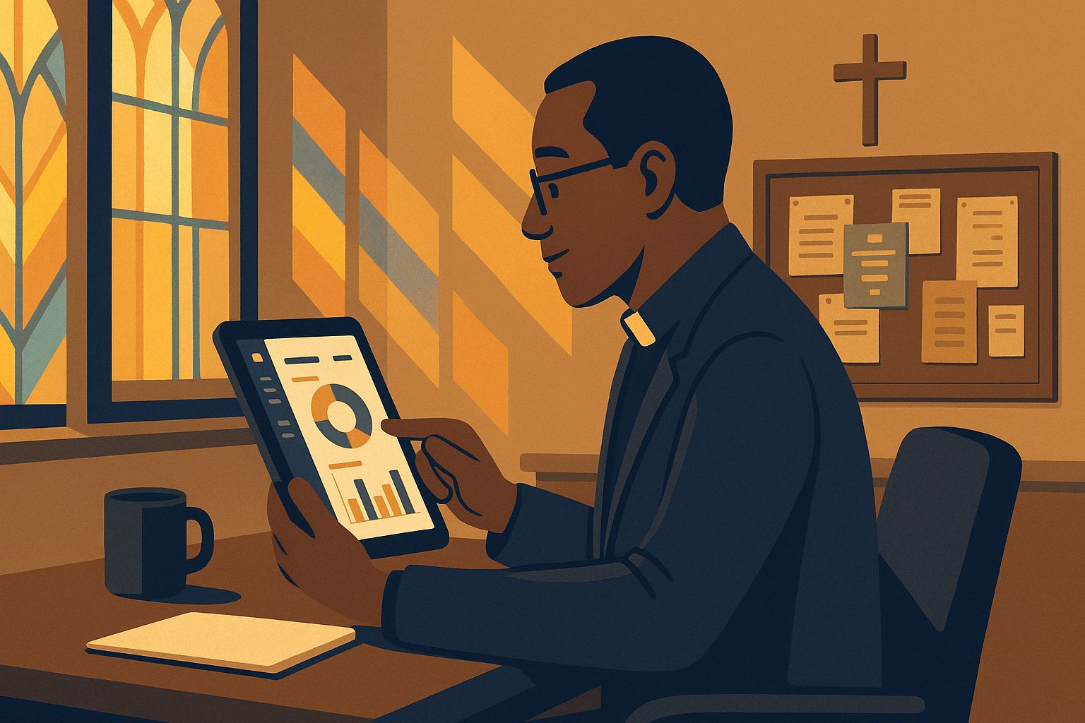 Illustration for article: From Website to Church App: The Practical Leader’s Guide to Seamless Mobile Engagement (With Real-Time Updates and Push Notifications)